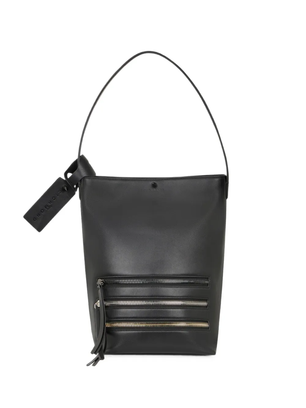 John Richmond Borsa a spalla con tripla zip - Nero