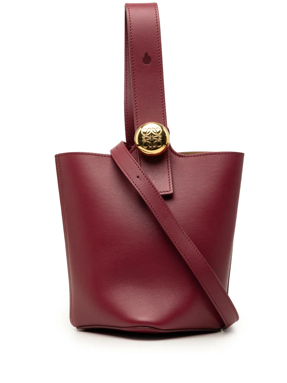 Loewe Pre-Owned 2024 mini Beuteltasche aus Kalbsleder - Rot
