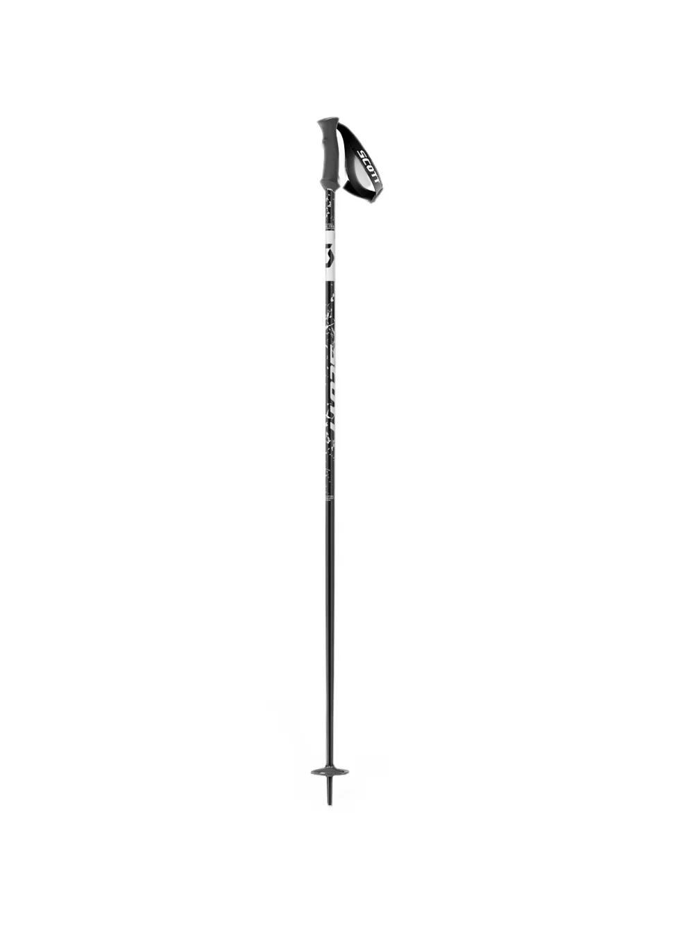 SCOTT logo-print marble-effect ski poles - Schwarz