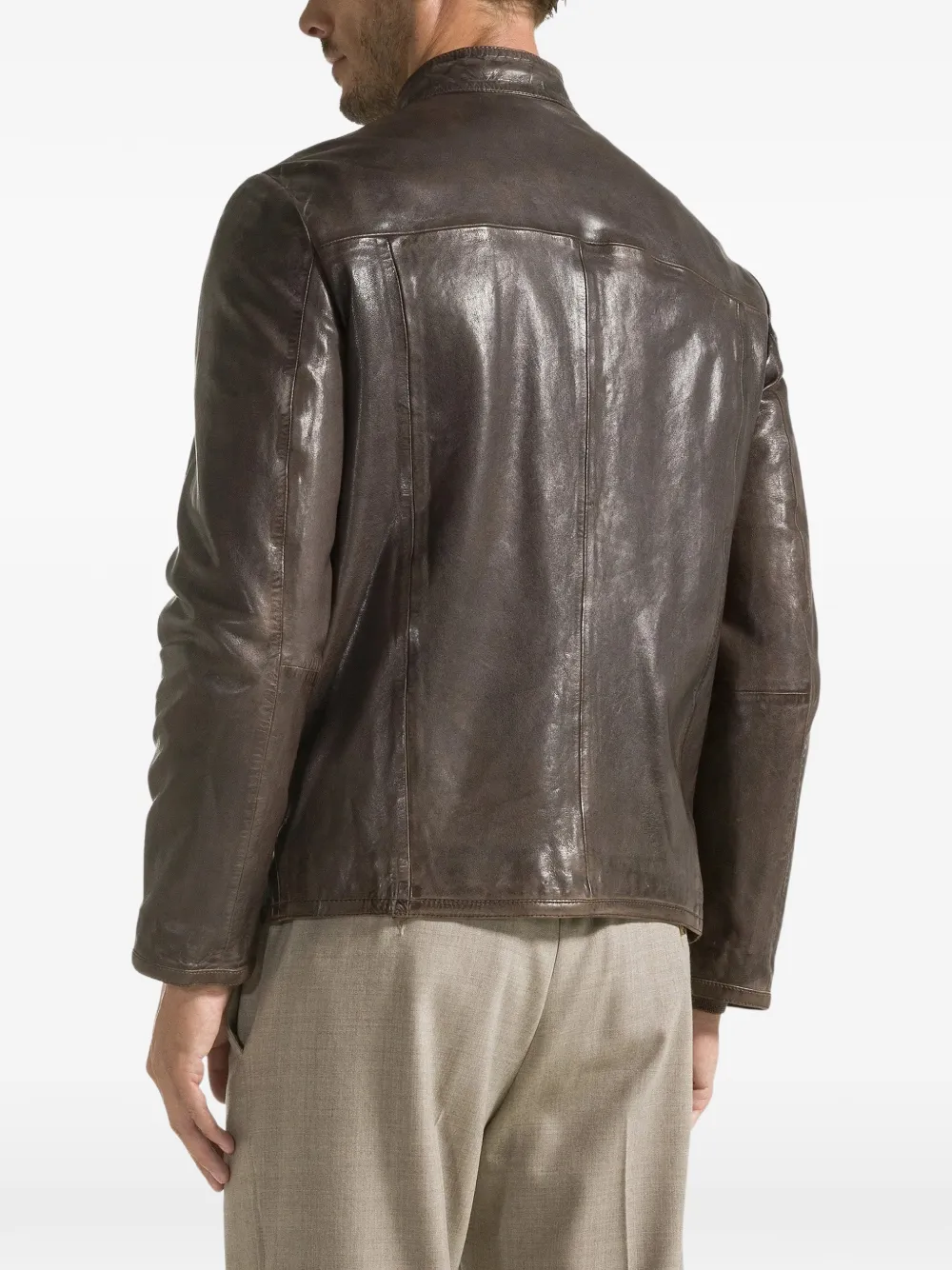 Seventy Leren jack Bruin