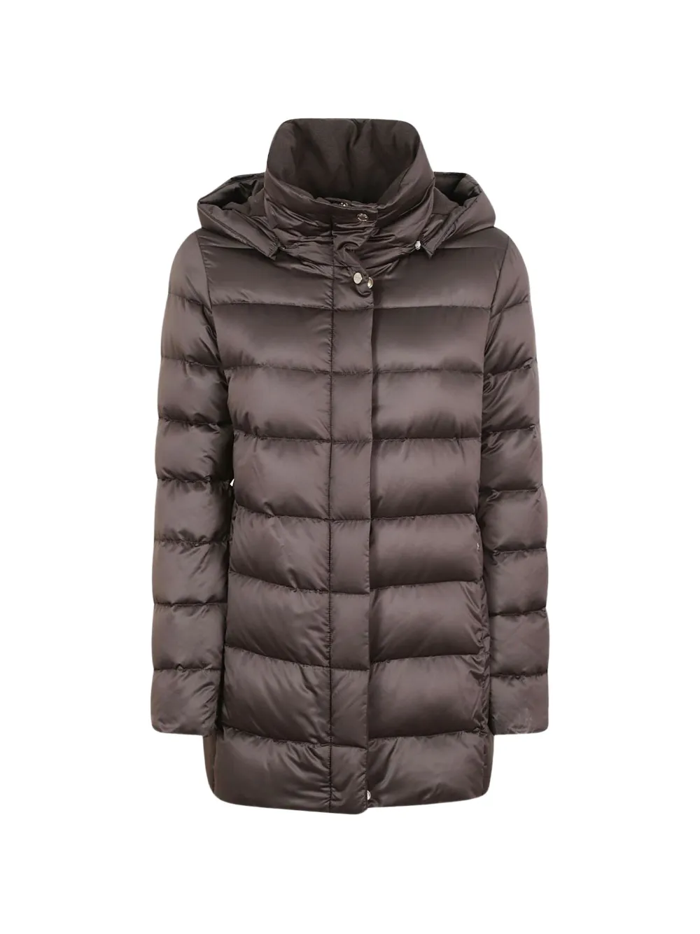 Moorer Delia-se3 Quilted Hooded Coat In Brown