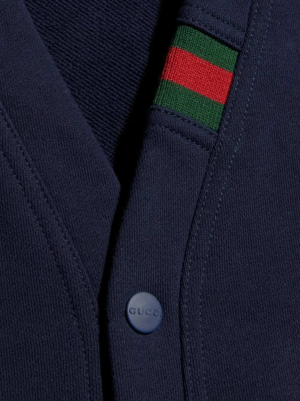Gucci Kids Vest met Web-streep en V-hals Blauw