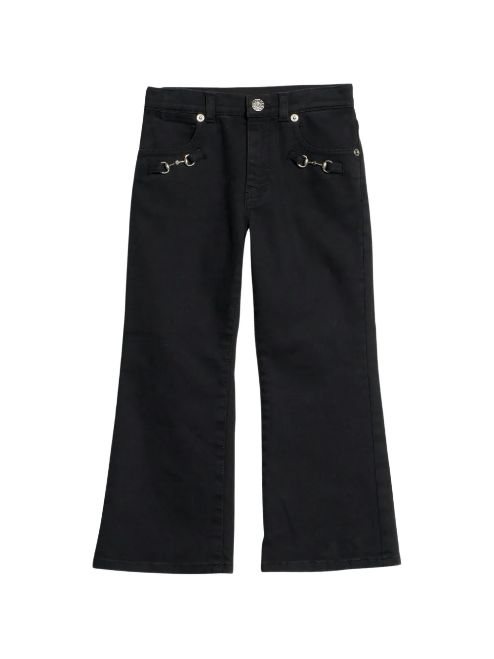 Gucci Kids Jeans mit Horsebit-Detail - Grau