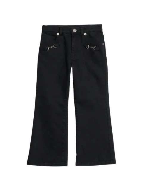 Gucci Kids Horsebit-detail flared jeans