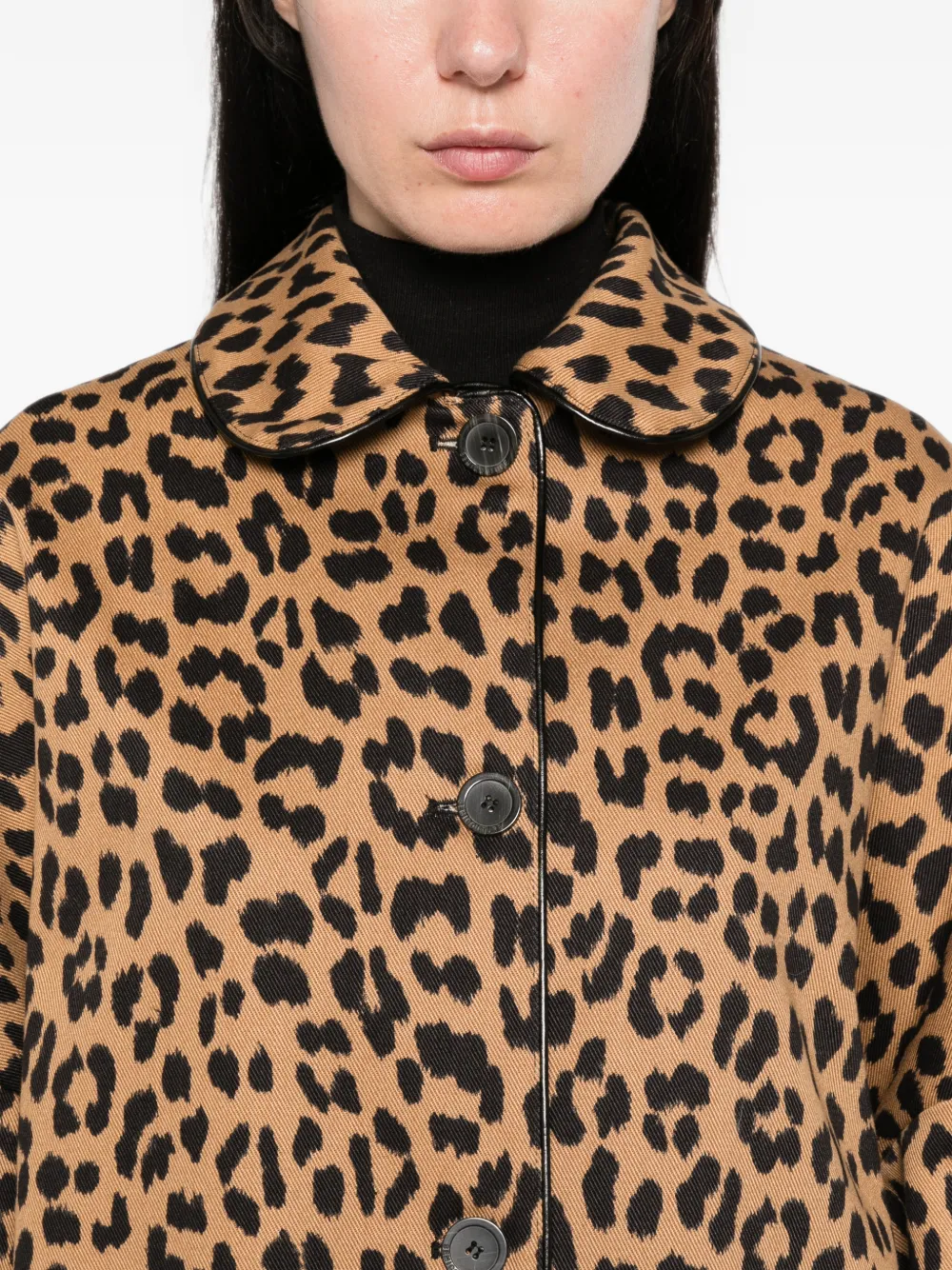 Semicouture Jas met luipaardprint Bruin