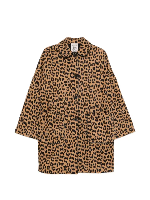 Semicouture Casaco animal print com abotoamento