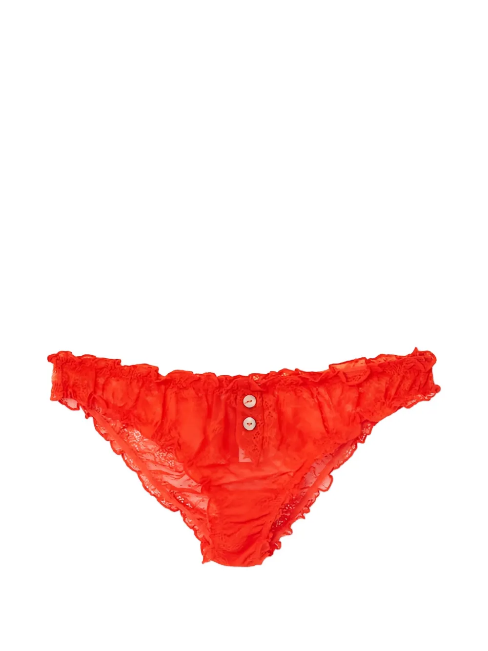 Love Stories ruffled lace briefs - Rosso