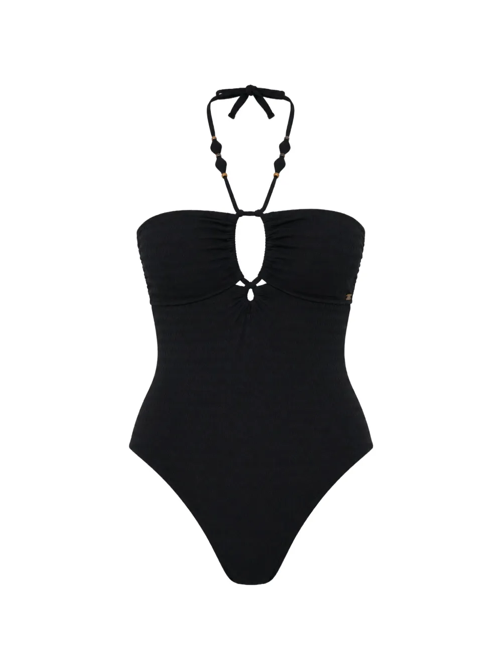 BANANA MOON Costume intero con cut-out e perline - Nero