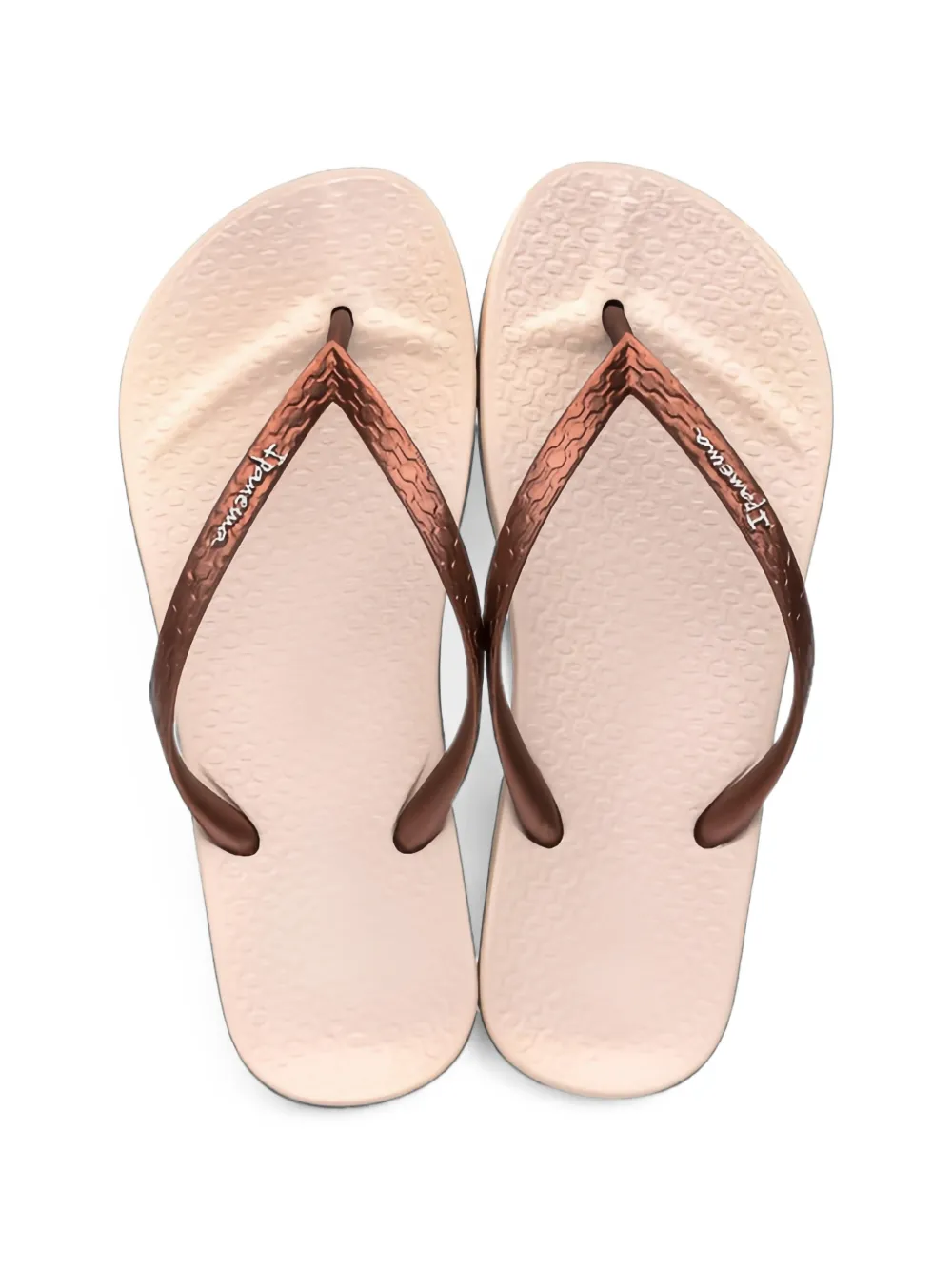 Ipanema Anatomica Tan logo-plaque flip-flops Beige