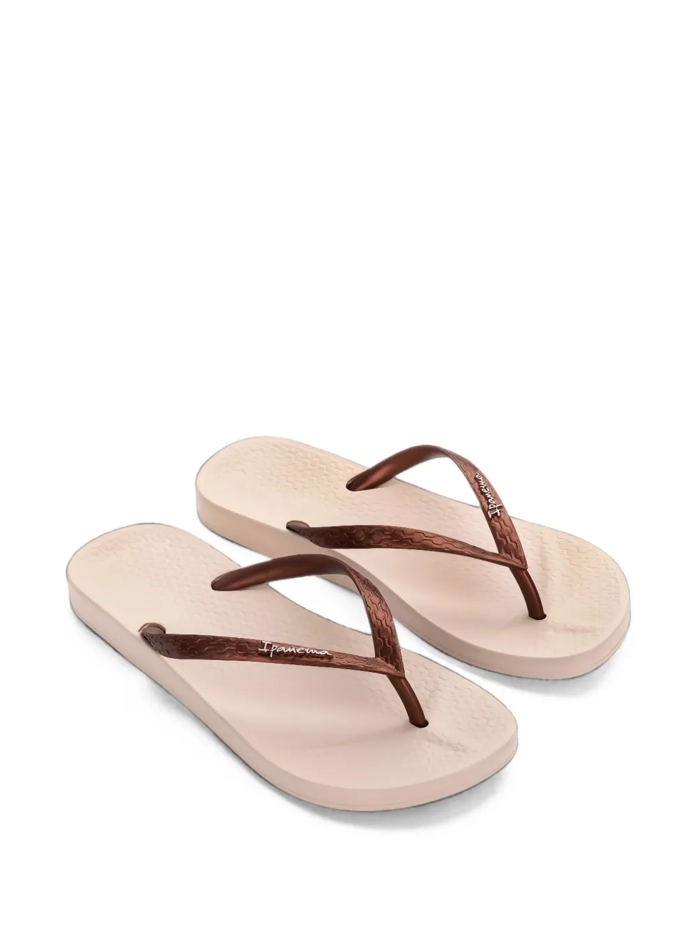 Ipanema Anatomica Tan logo-plaque flip-flops Beige