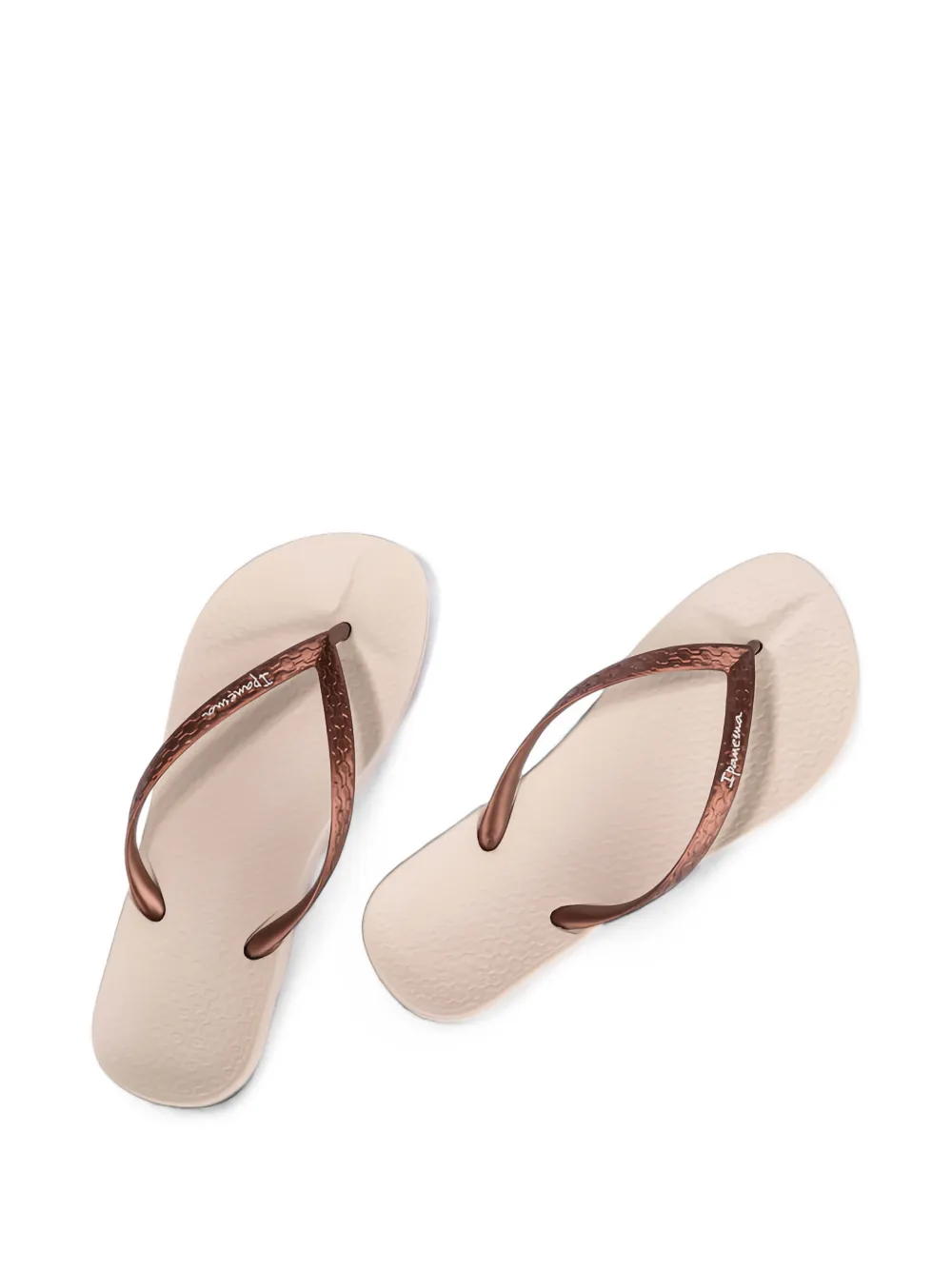 Ipanema Anatomica Tan logo-plaque flip-flops Beige
