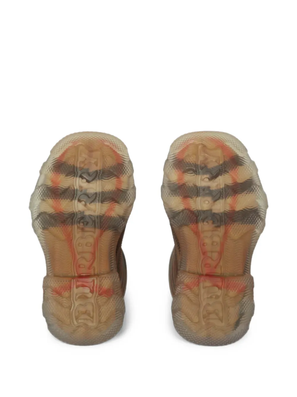 Burberry Kids check boots Beige