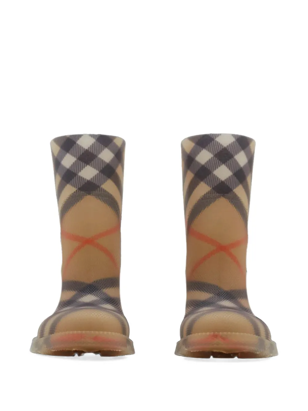 Burberry Kids check boots Beige