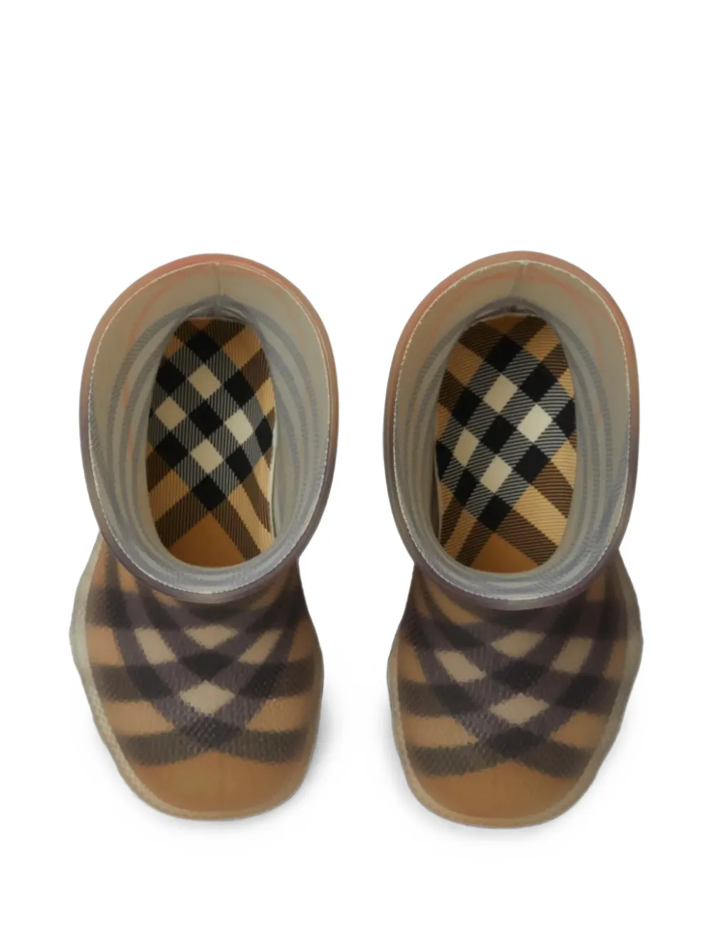Burberry Kids check boots Beige