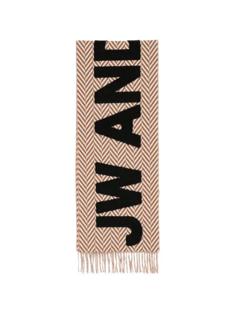 JW Anderson herringbone-knit logo scarf