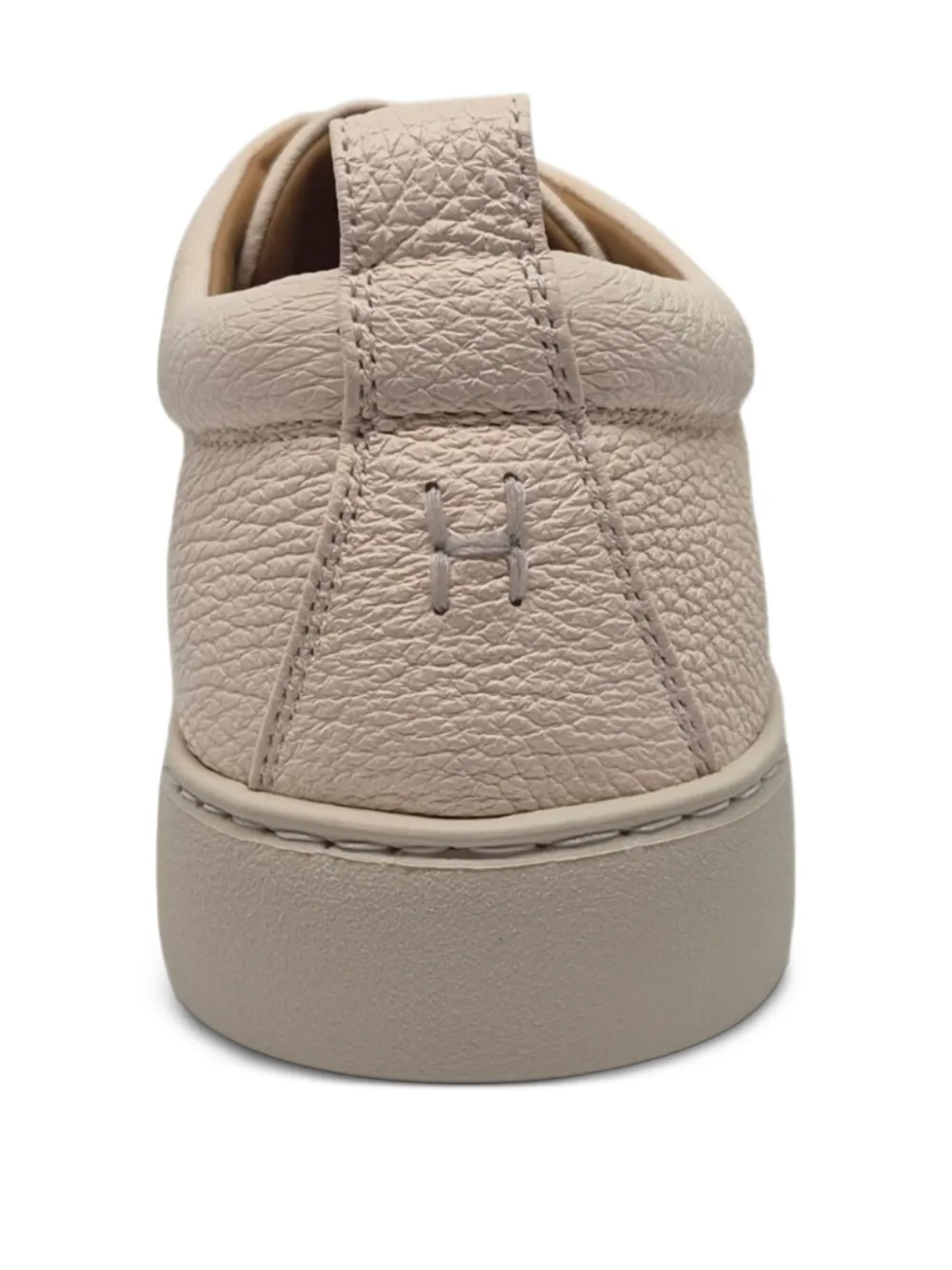 Henderson Baracco grainy leather slip-on sneakers Beige