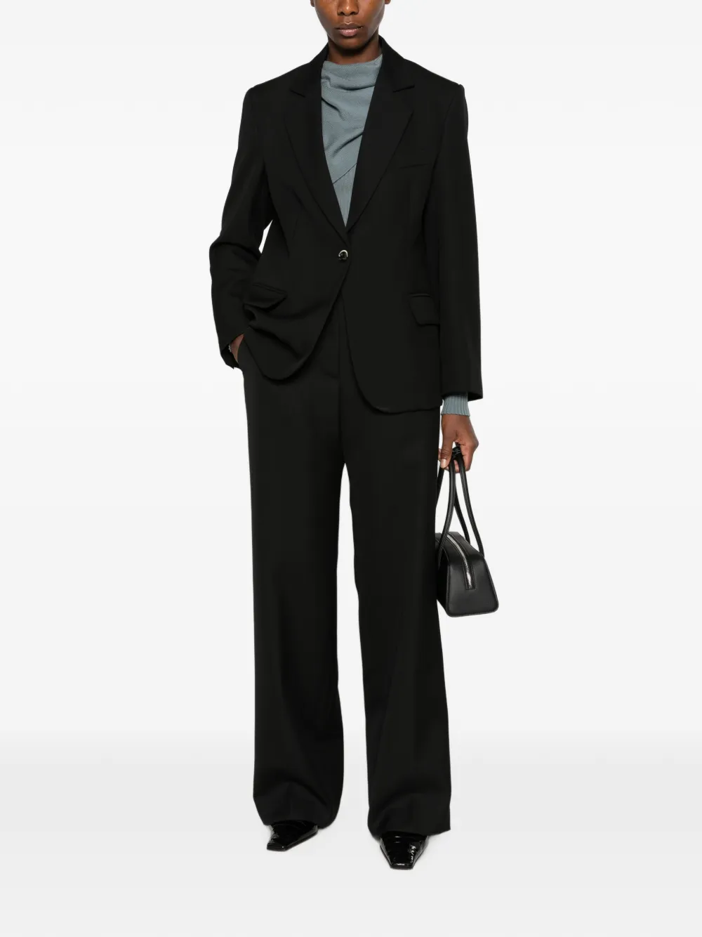Nine In The Morning Bella single-breasted notched-lapel blazer Zwart