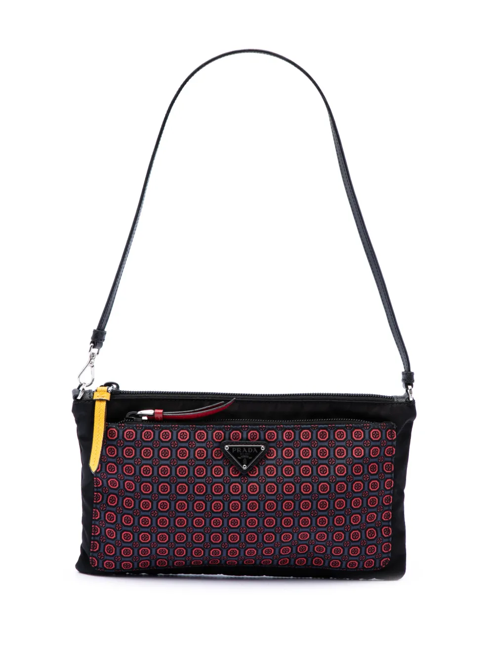 Prada Pre-Owned Borsa a spalla Tessuto Stampato Geometric 2000-2013 - Nero