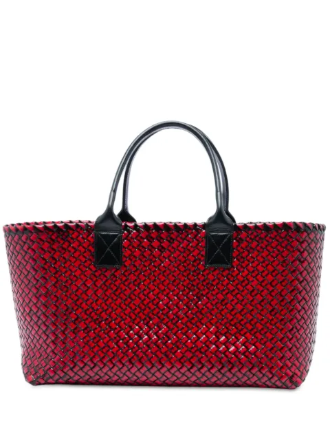 Bottega Veneta Pre-Owned 2009 Limited Edition Medium Brushed Calfskin Intreccio Cabat tote bag