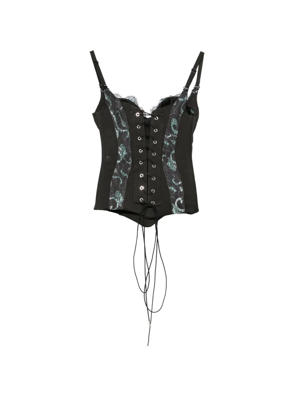MITILIANE COUTURE Chantilly korset met kant Zwart
