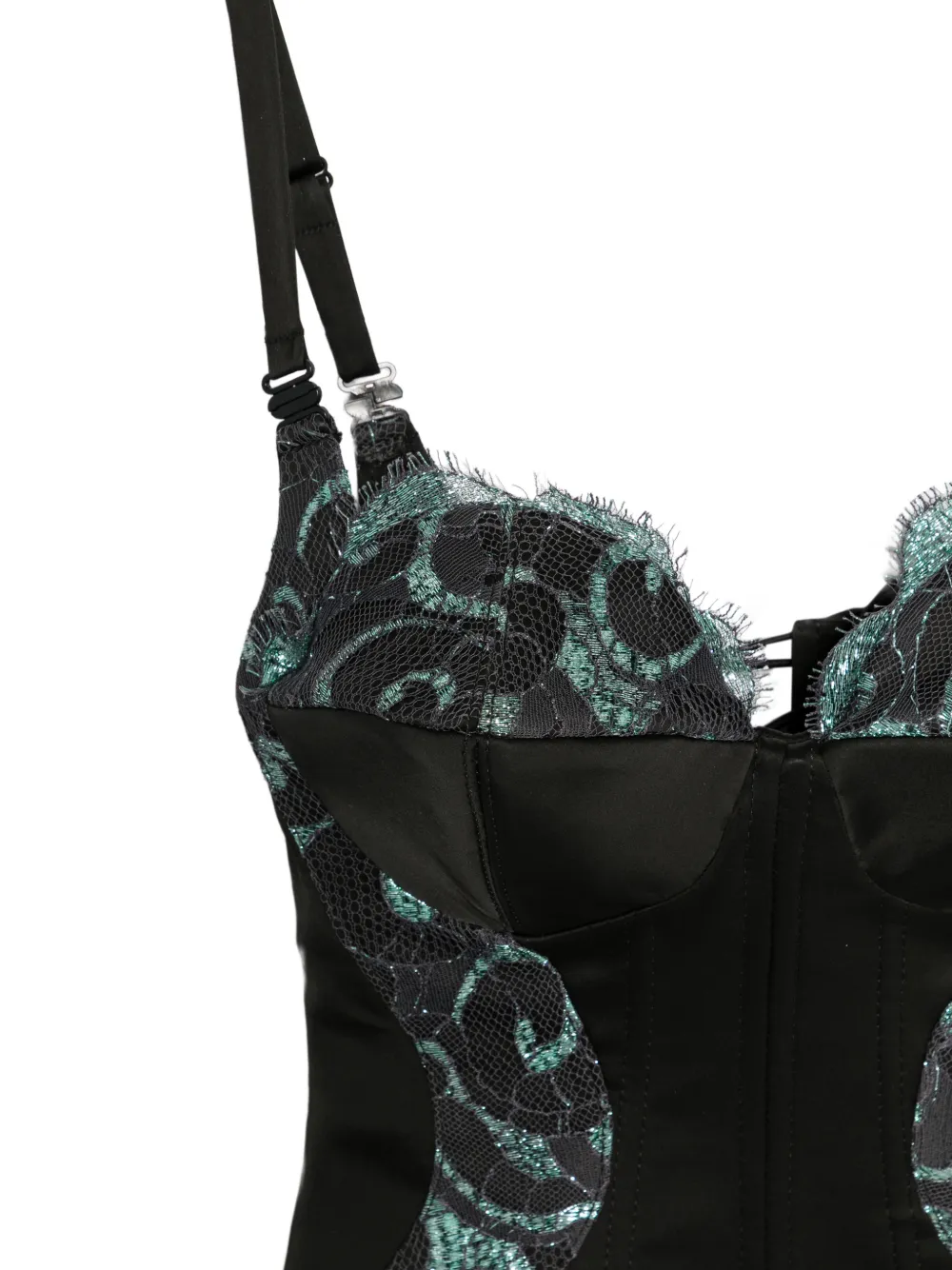 MITILIANE COUTURE Chantilly korset met kant Zwart