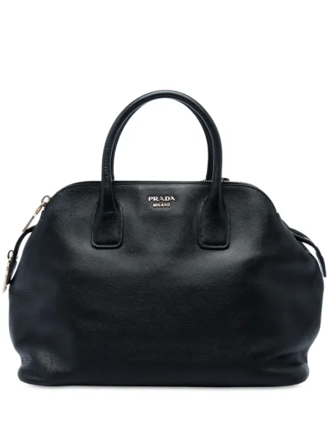 Prada Pre-Owned 2000-2026 Saffiano Cuir Triple Zip Dome Top Handle Bag handbag