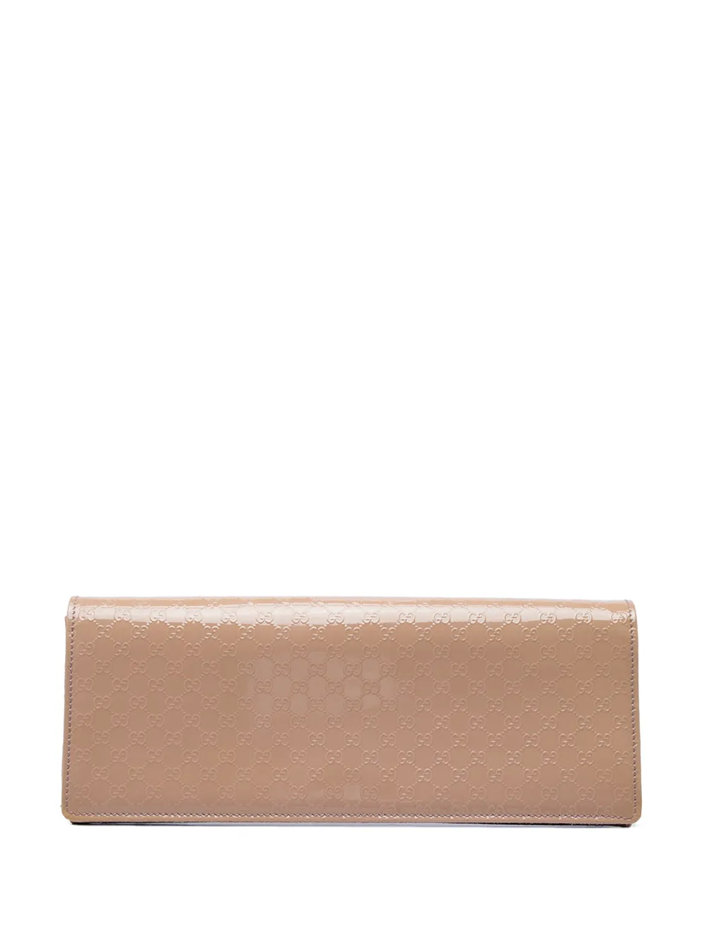 Gucci Pre-Owned 2016-2026 Microguccissima Patent Broadway clutch bag - Braun