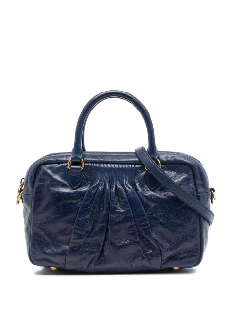 Miu Miu Pre-Owned 2010-2026 Vitello Lux Pleated satchel