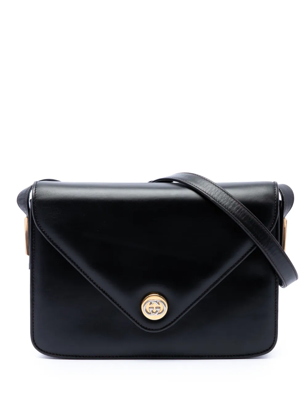 Gucci Pre-Owned 20th Century Calfskin Interlocking G Envelope shoulder bag - Nero