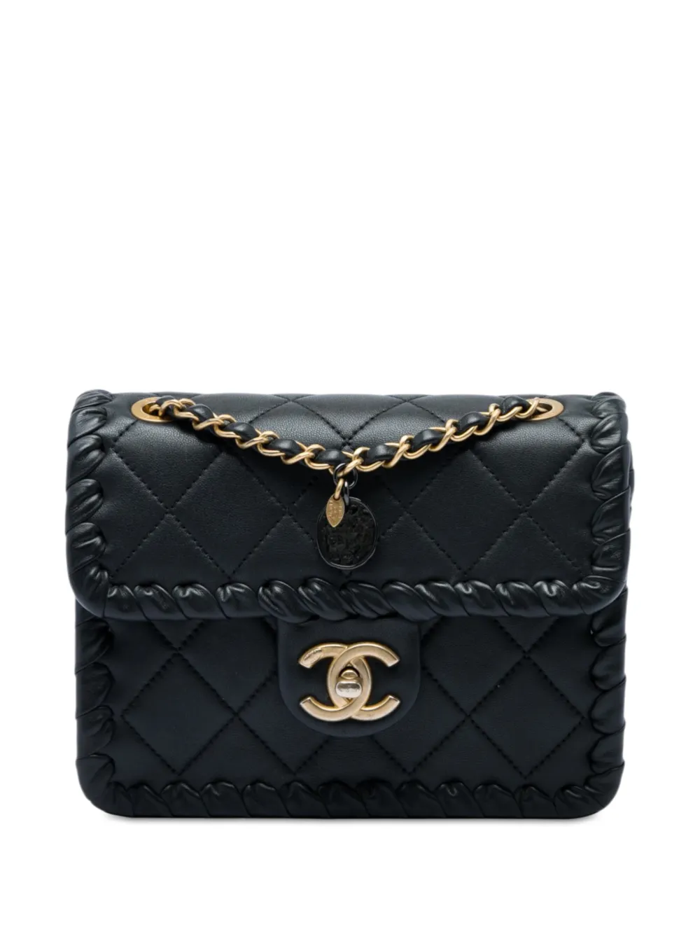 CHANEL Pre-Owned 2021-2026 Mini CC Quilted Calfskin Braided My Own Frame Flap crossbody bag - Nero