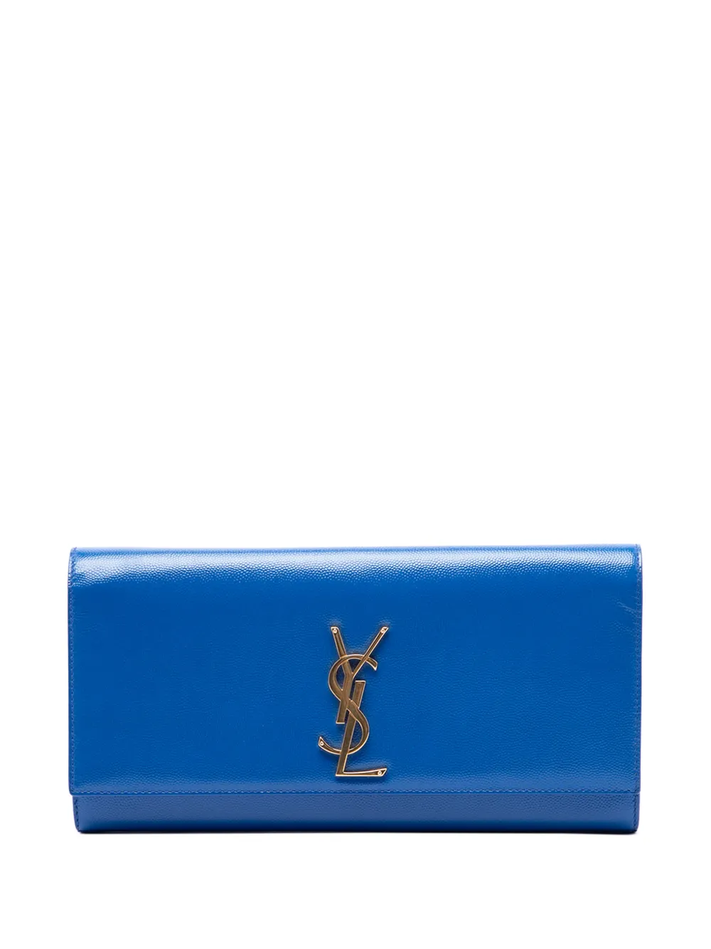 Saint Laurent Pre-Owned 2013 Grain De Poudre Monogram Cassandre clutch bag - Blau
