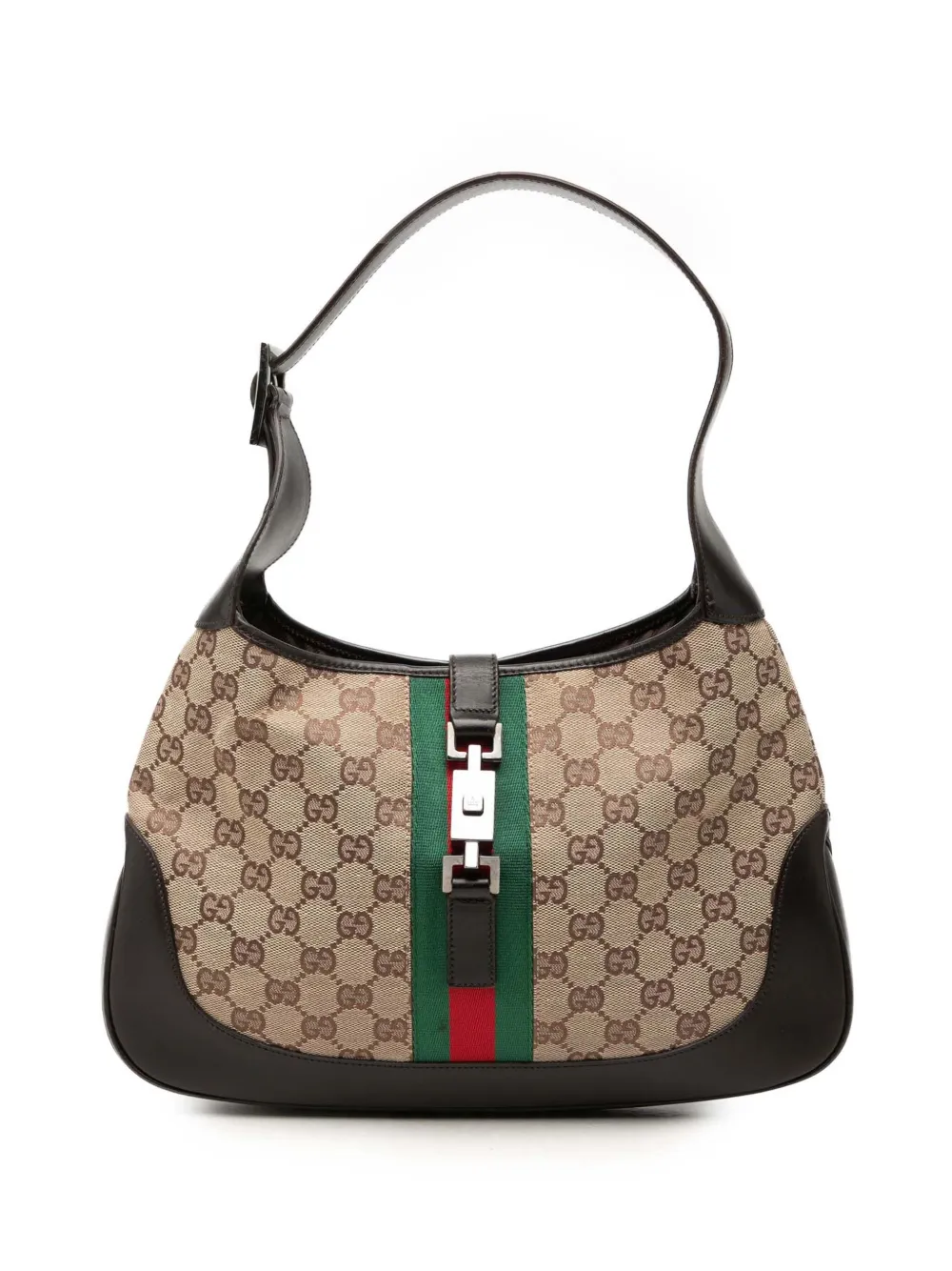Gucci Pre-Owned 2000-2015 Medium GG Canvas Web Jackie shoulder bag - Nude
