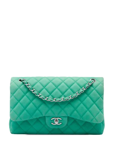 CHANEL Pre-Owned bolsa de hombro jumbo Double Flap de piel caviar 2013-2014