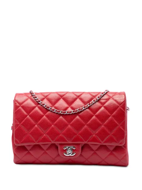 CHANEL Pre-Owned bolsa de hombro Flap Clutch with Chain de piel caviar capitonada con logo CC 2013-2014