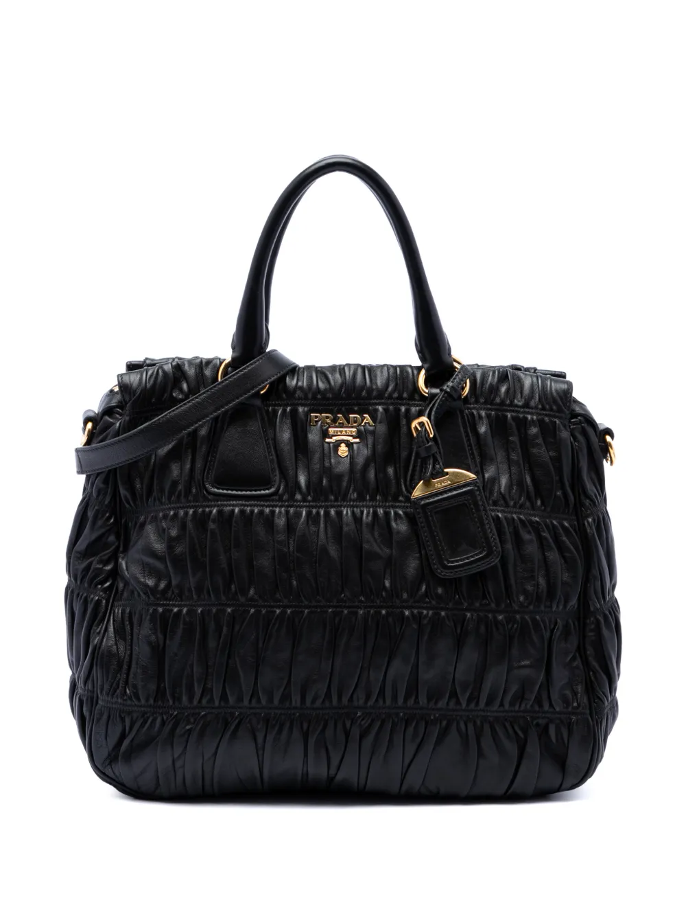 Prada Pre-Owned 2010-2026 Nappa Gaufre satchel - Nero