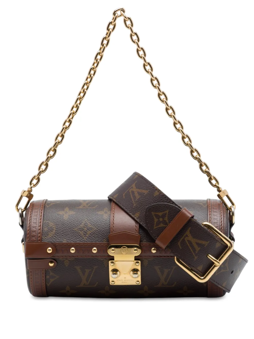 Louis Vuitton Pre-Owned 2021 Monogram Papillon Trunk satchel - Braun