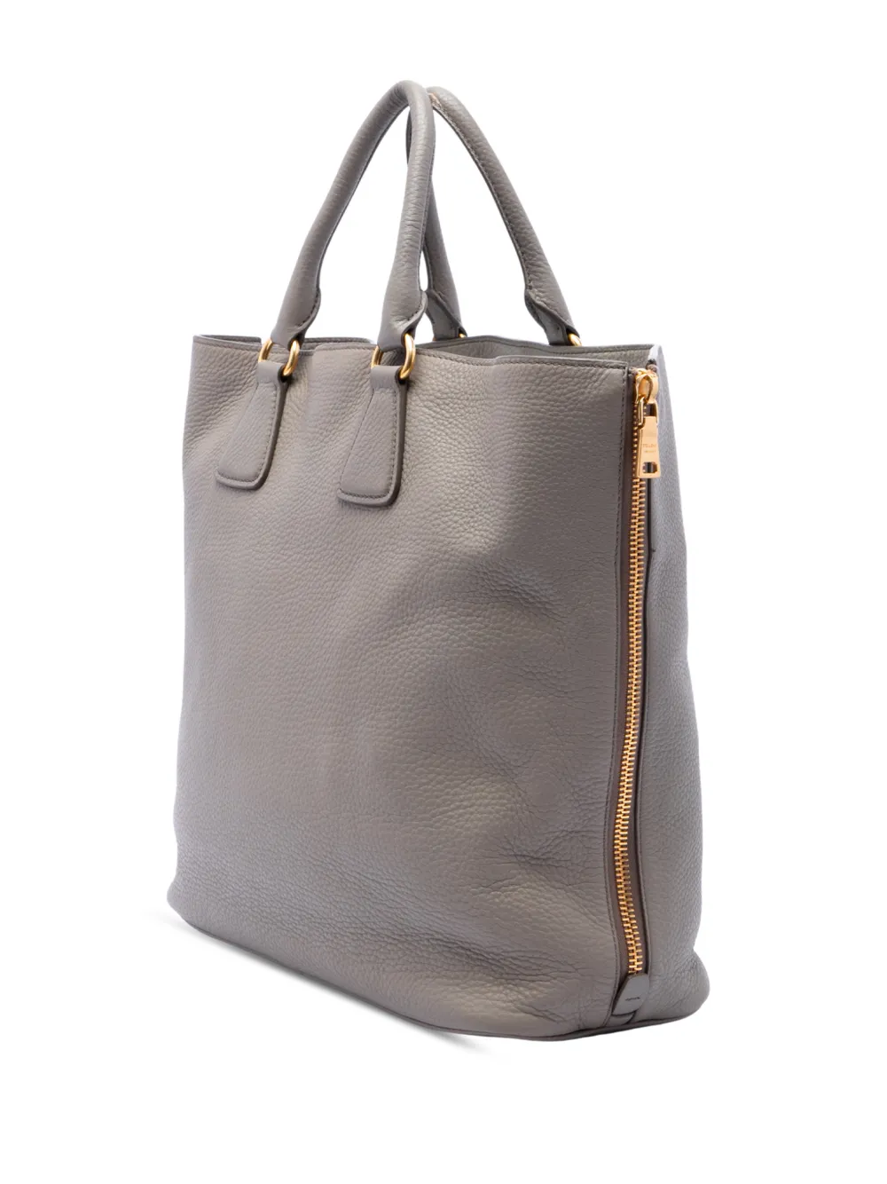Prada Pre-Owned 2000-2013 Vitello Daino shopper met rits Grijs