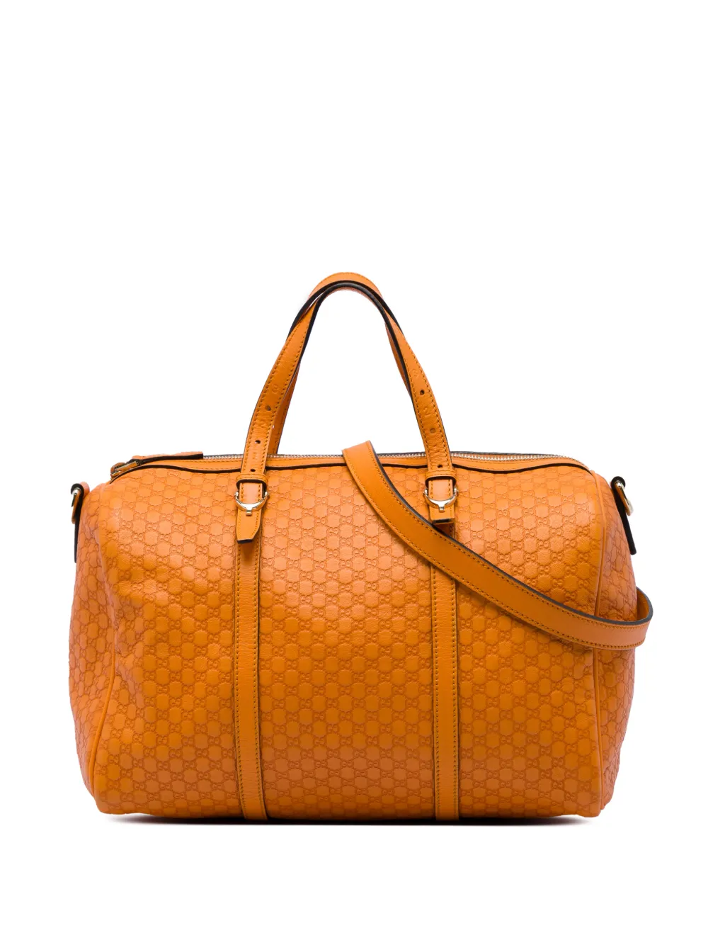 Gucci Pre-Owned 2016-2026 Microguccissima Nice Boston Bag satchel - Orange
