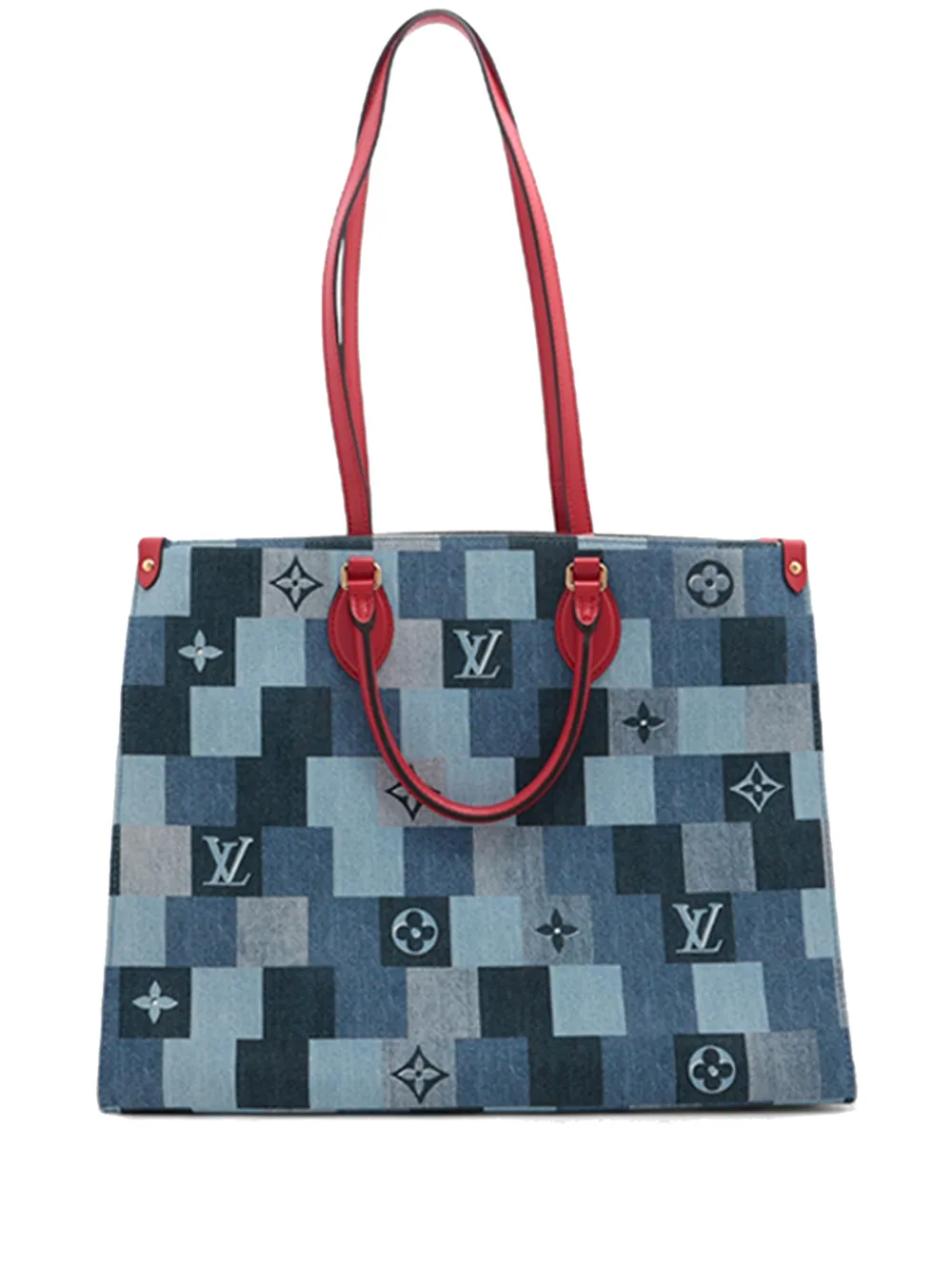 Louis Vuitton Pre-Owned 2019 Monogram Denim Onthego GM satchel - Blau