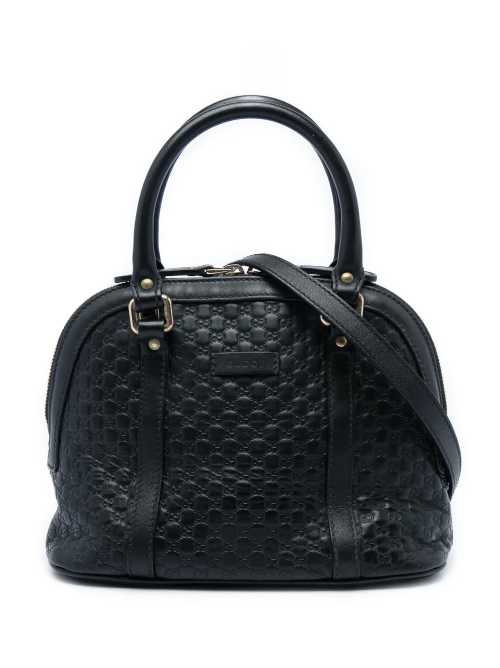 Gucci Pre-Owned 2016-2026 Mini Microguccissima Dome satchel - Schwarz