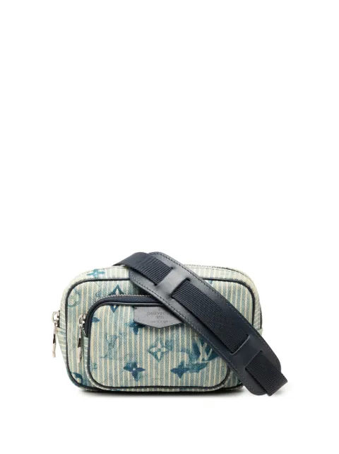 Louis Vuitton Pre-Owned 2021 Monogram Denim Watercolor Hickory Stripes Outdoor Pouch crossbody bag
