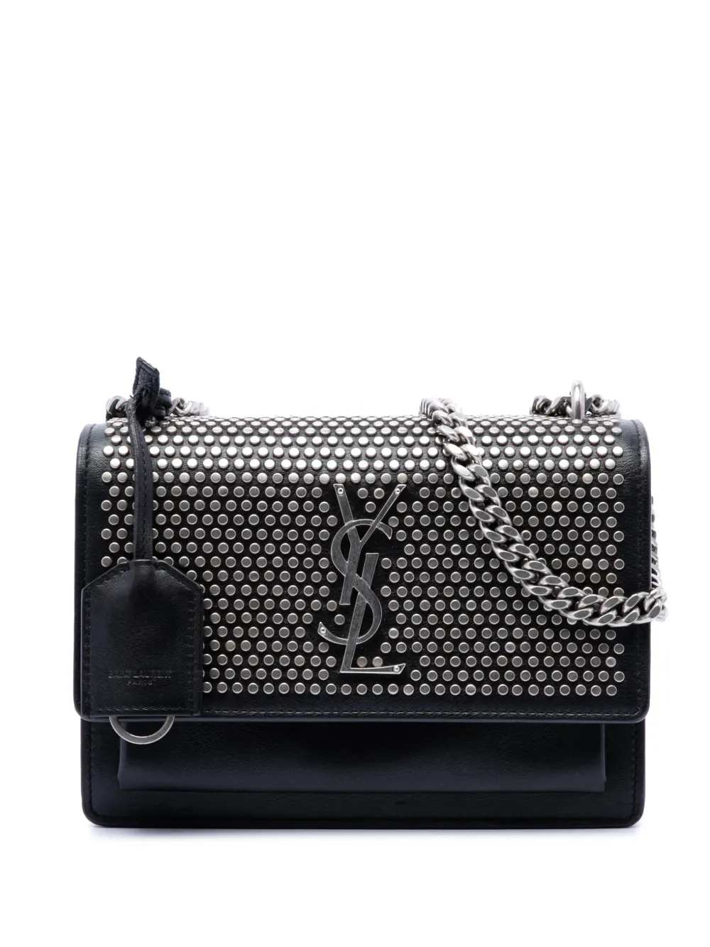 Saint Laurent Pre-Owned 2017 Small Studded Calfskin Monogram Sunset crossbody bag - Schwarz