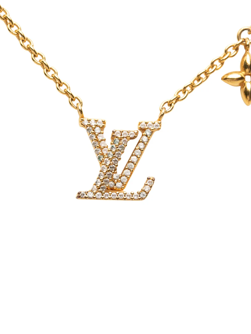 Louis Vuitton Pre-Owned 2023 vergoldete LV Crystal Iconic Halskette mit Kostüm-Anhänger