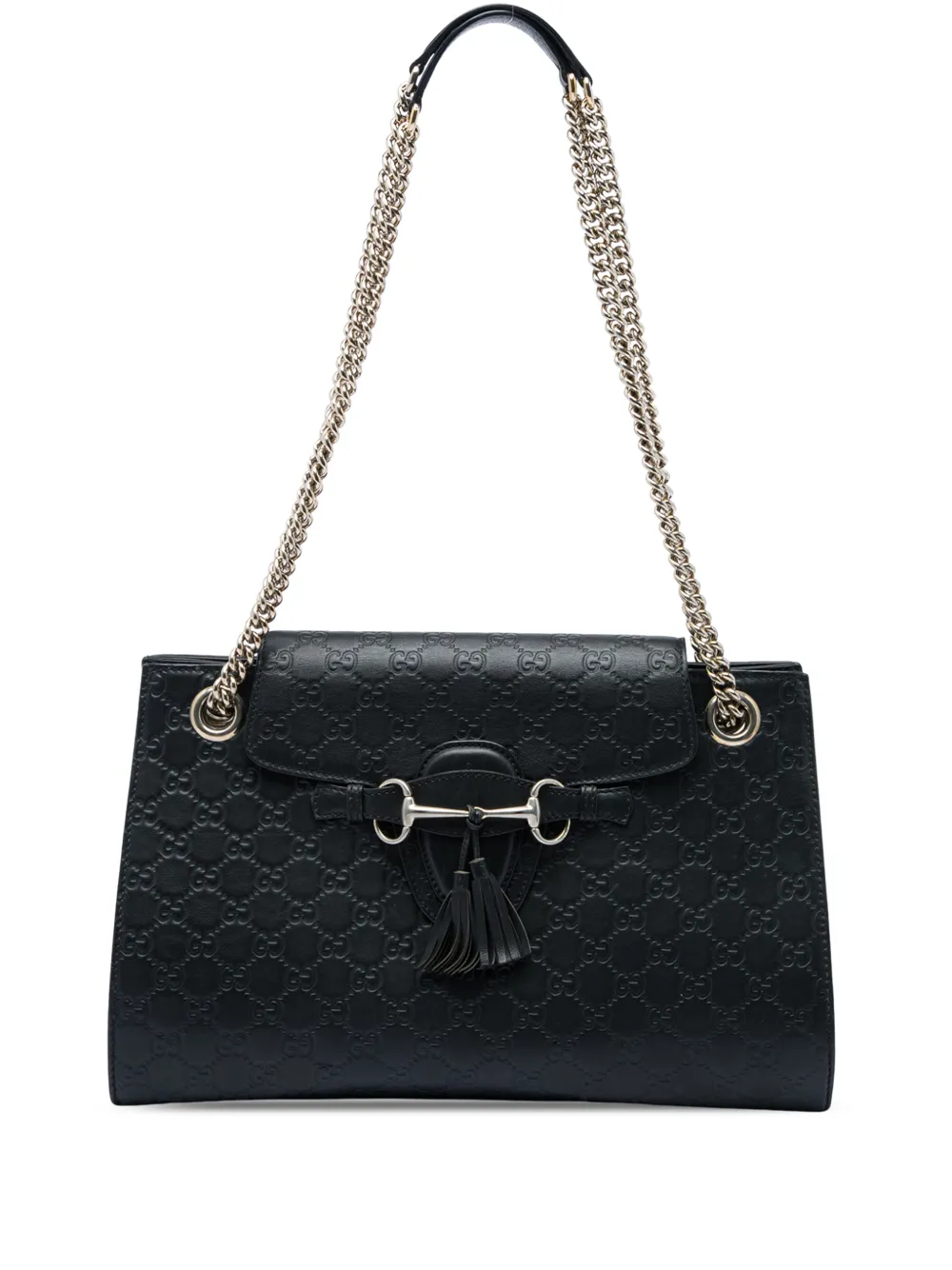 Gucci Pre-Owned 2016-2026 Large Guccissima Emily shoulder bag - Nero
