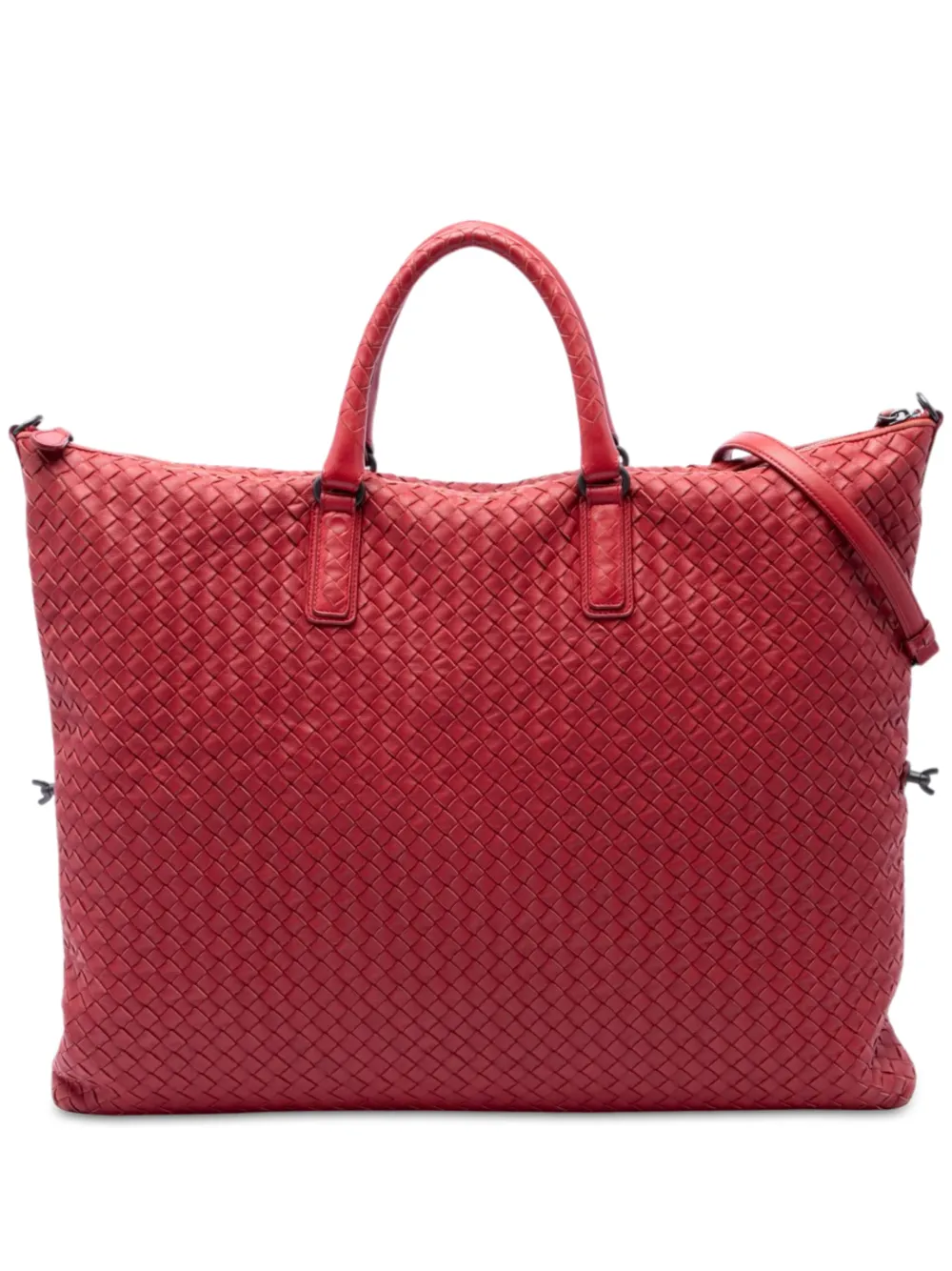 Bottega Veneta Pre-Owned Borsa da viaggio Maxi Intrecciato in nappa 2012-2026 - Rosso