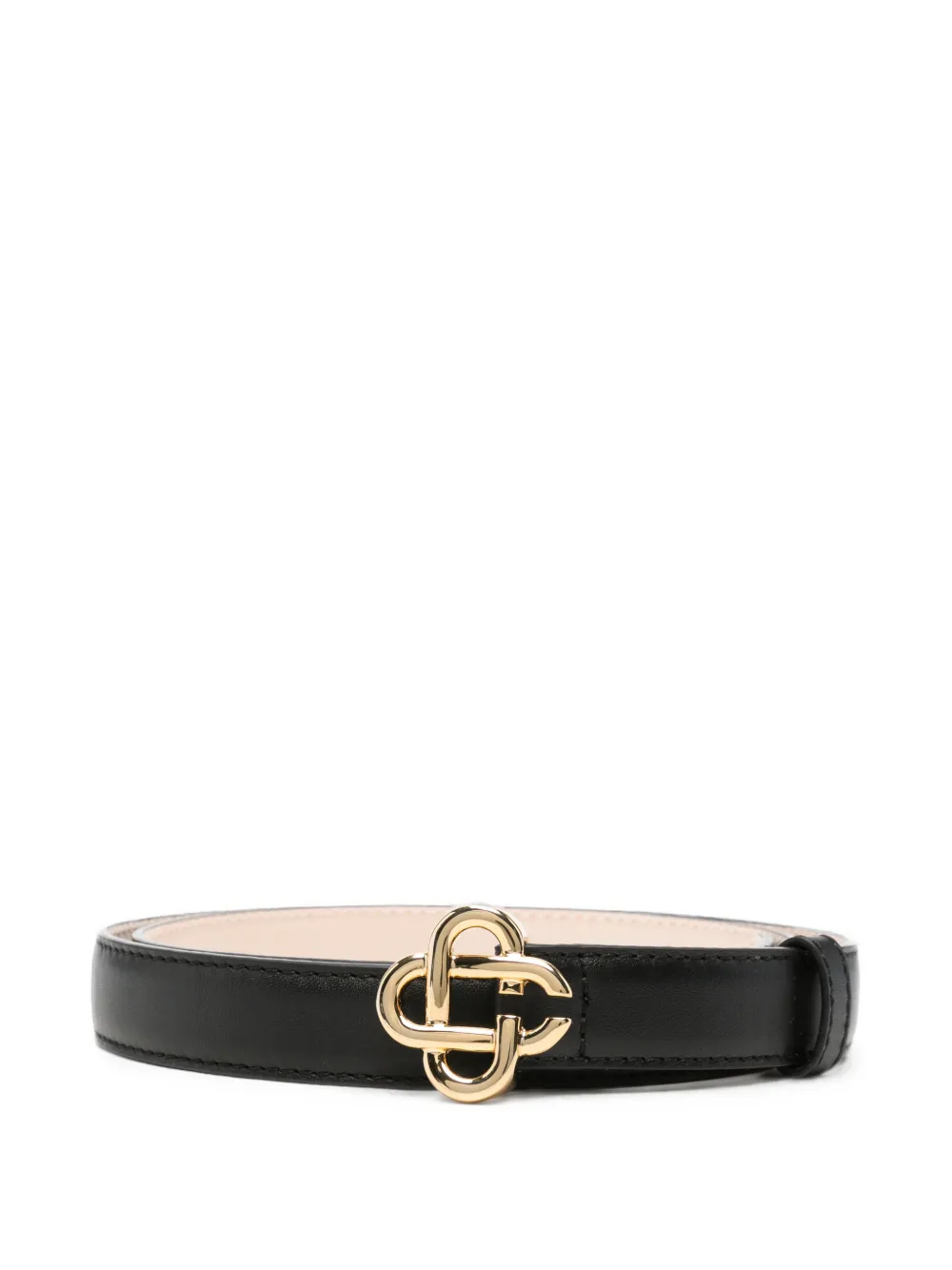 Casablanca logo-buckle leather belt - Nero