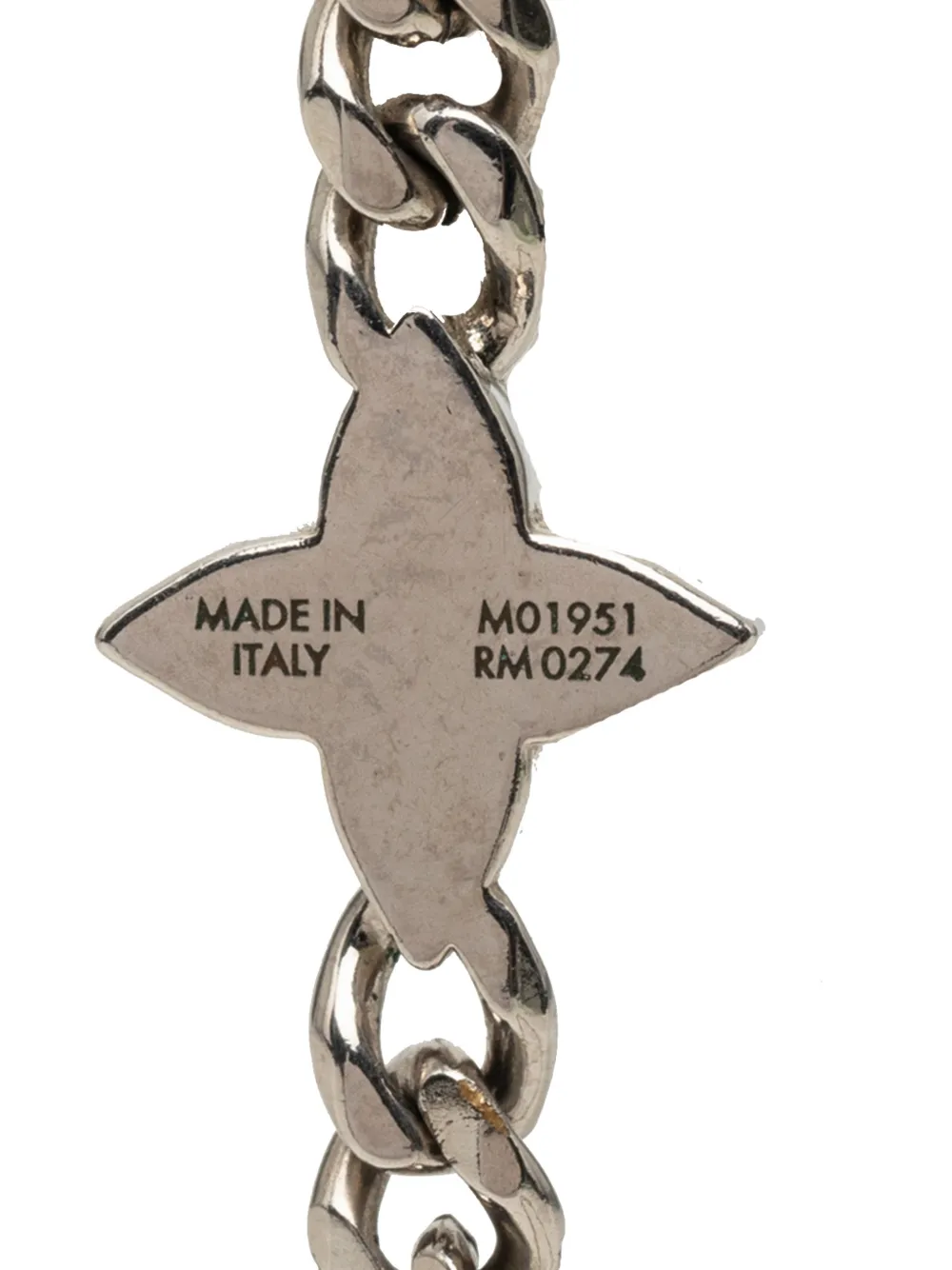 Louis Vuitton Pre-owned 2024 Brass Monogram Row Necklace Costume Necklace in Silver, view 2