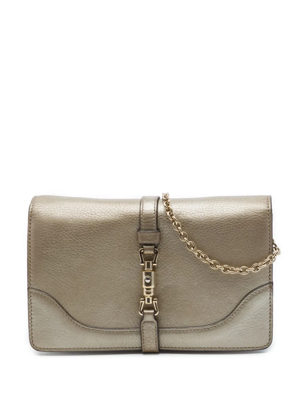 Gucci Pre-Owned 2016-2026 Metallic Pebbled Calfskin Piston Broadway Evening Bag shoulder bag - Oro