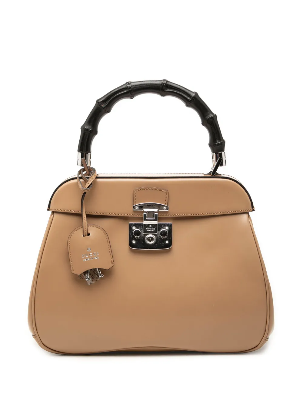 Gucci Pre-Owned 2000-2015 Medium Smooth Calfskin Bamboo Lady Lock handbag - Toni neutri