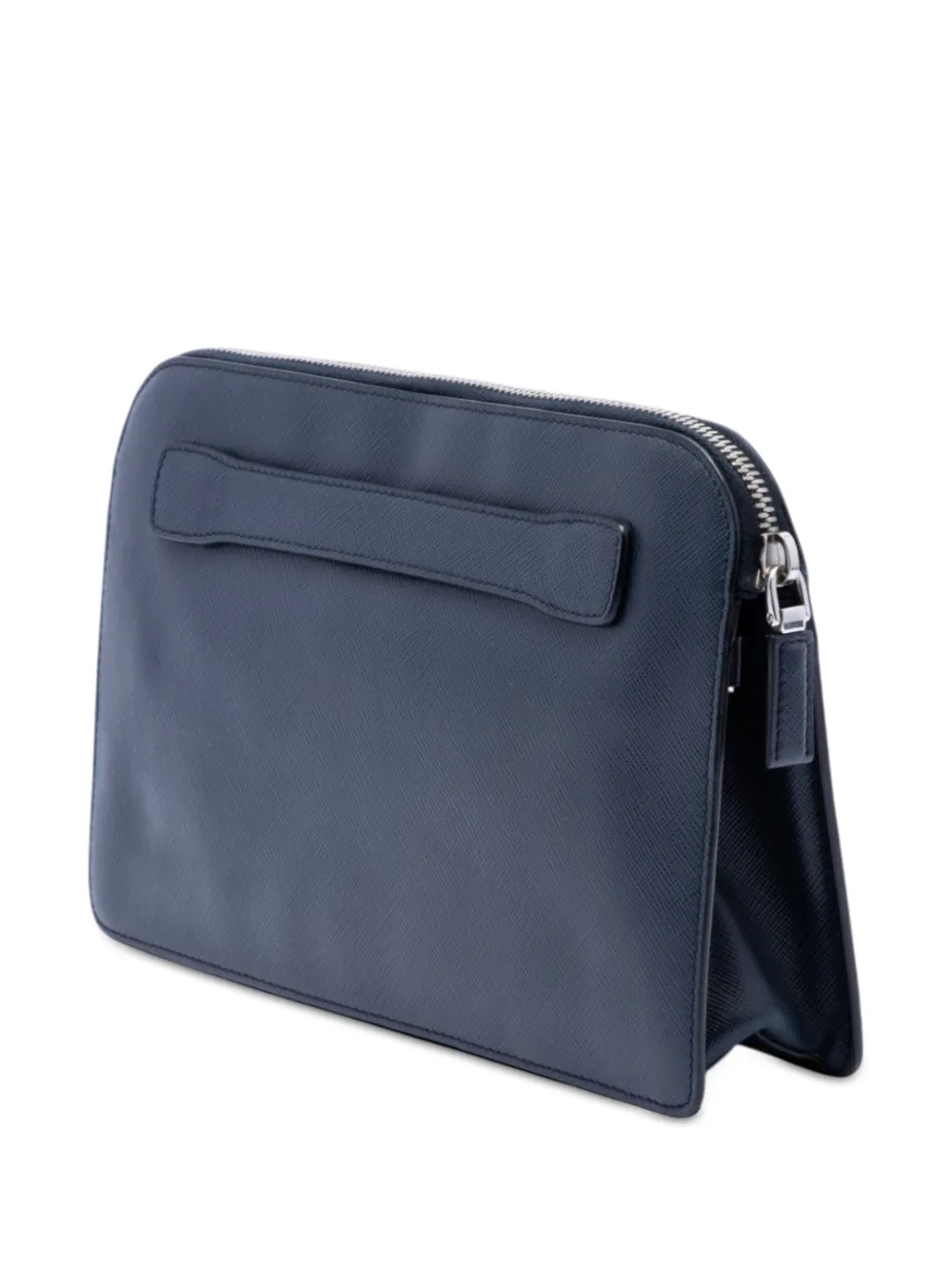 Prada Pre-Owned 2010-2026 Saffiano clutch Blauw